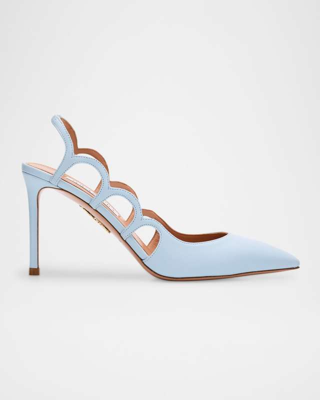 Napa Leather and PVC Endless Love Slingback Pumps